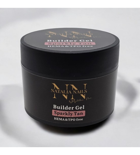 Gold Foil Sparkly Tan Builder Gel