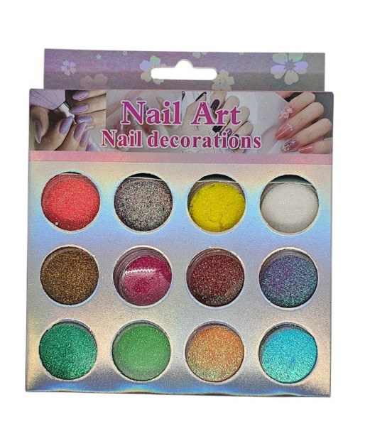 Set 12 culori mix sclipici multicolor